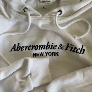 Abercrombie & Fitch White Hoodie szM